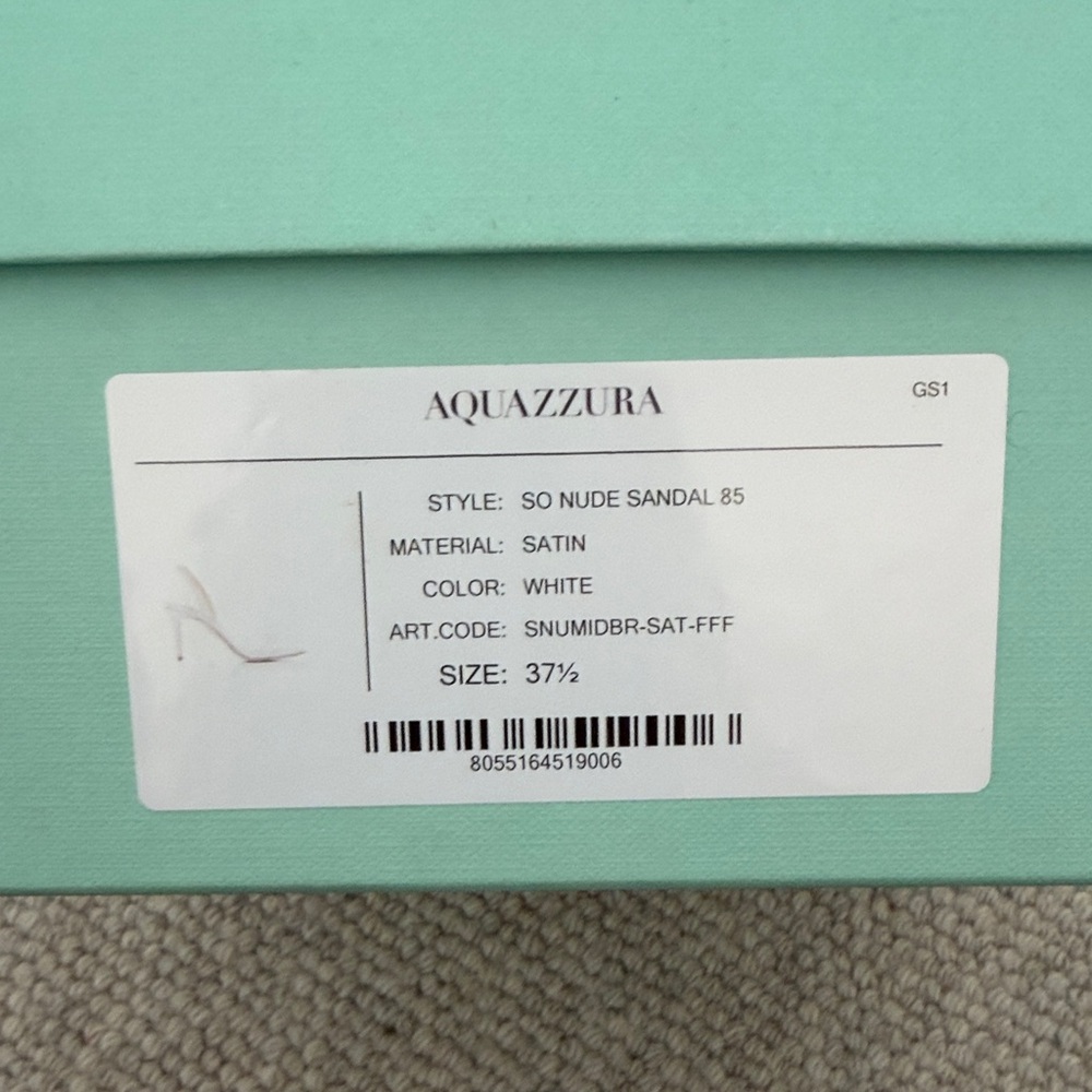 Aquazzura So Nude Satin Sandal 85 - White